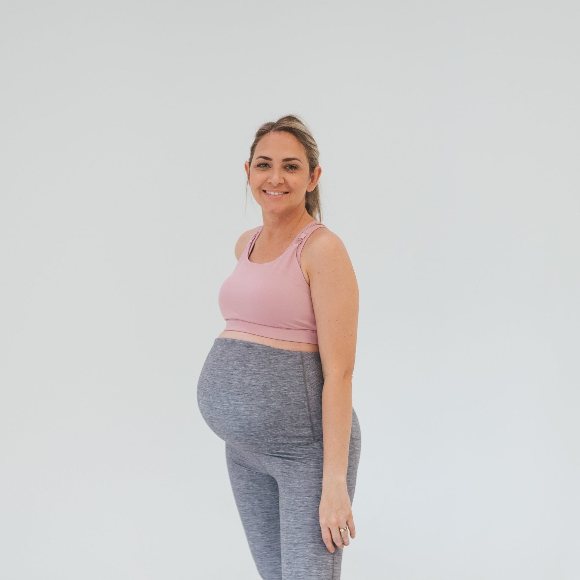 Go With The Flow Nursing Sports Bra - Blush - Senita Athletics