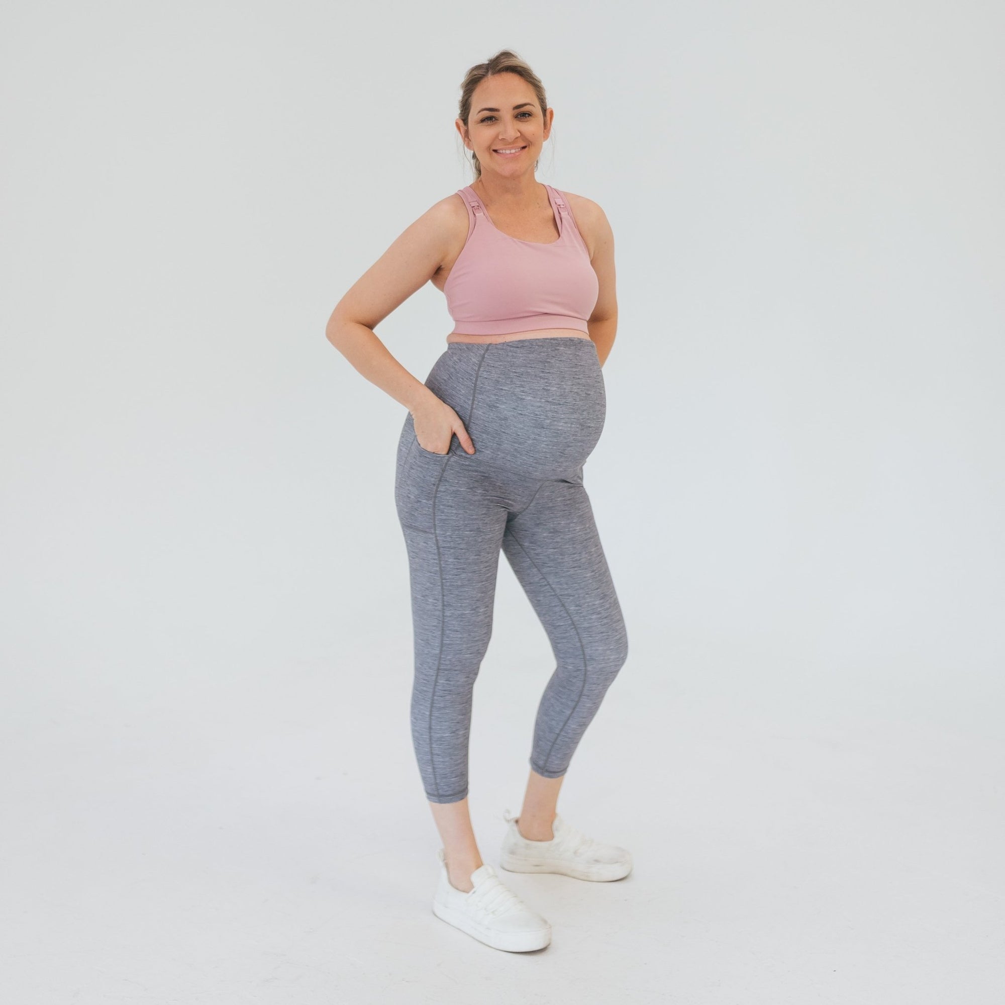 Go With The Flow Nursing Sports Bra - Blush - Senita Athletics