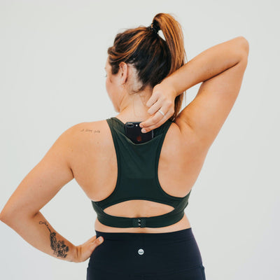 Go With The Flow Nursing Sports Bra - Evergreen - Senita Athletics