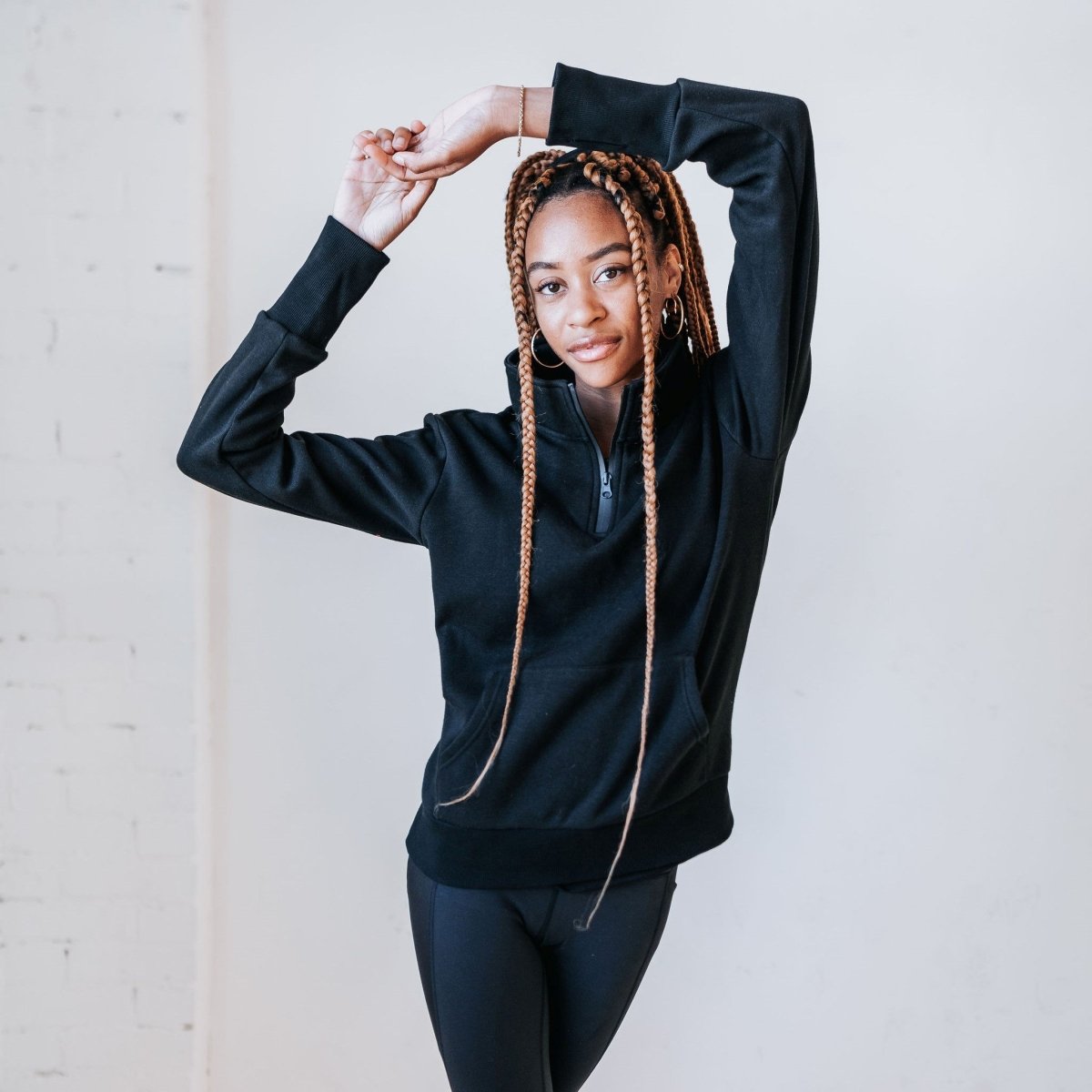 Hailey Classic Half Zip - Black - Senita Athletics