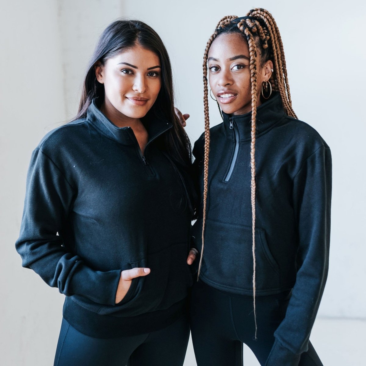 Hailey Classic Half Zip - Black - Senita Athletics