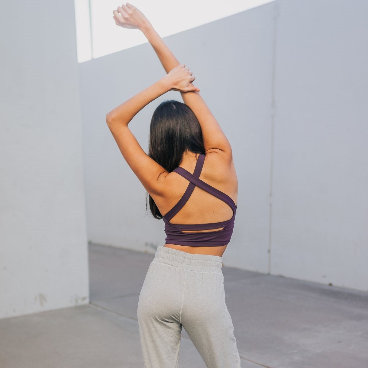 Harmony Crop Top - Eggplant - Senita Athletics