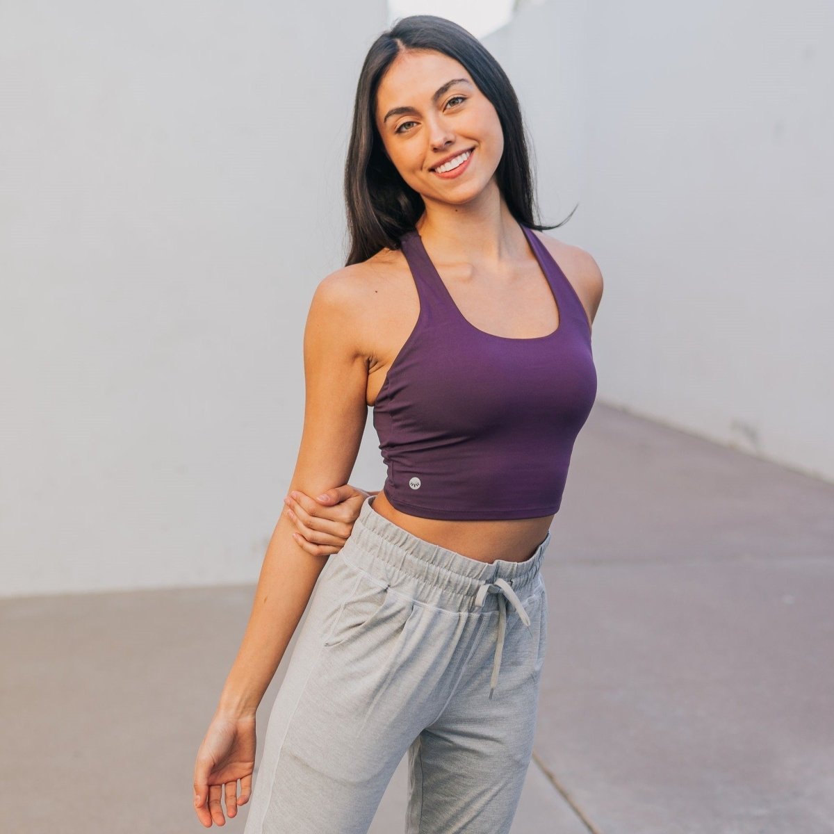 Harmony Crop Top - Eggplant - Senita Athletics
