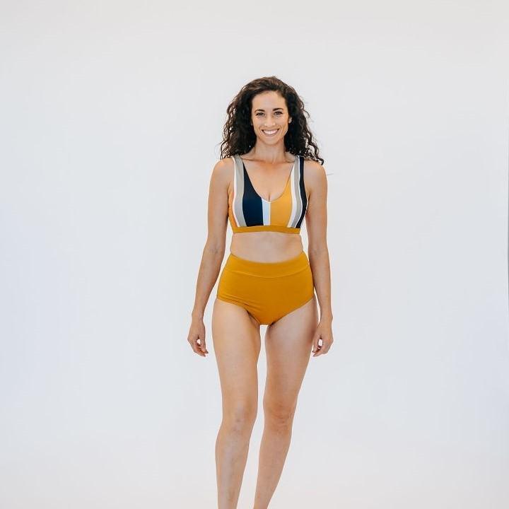 Havasu Bikini Top - Honey Stripe - Senita Athletics