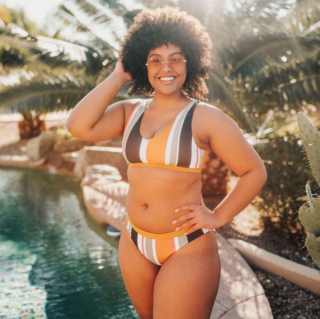 Havasu Bikini Top - Honey Stripe - Senita Athletics