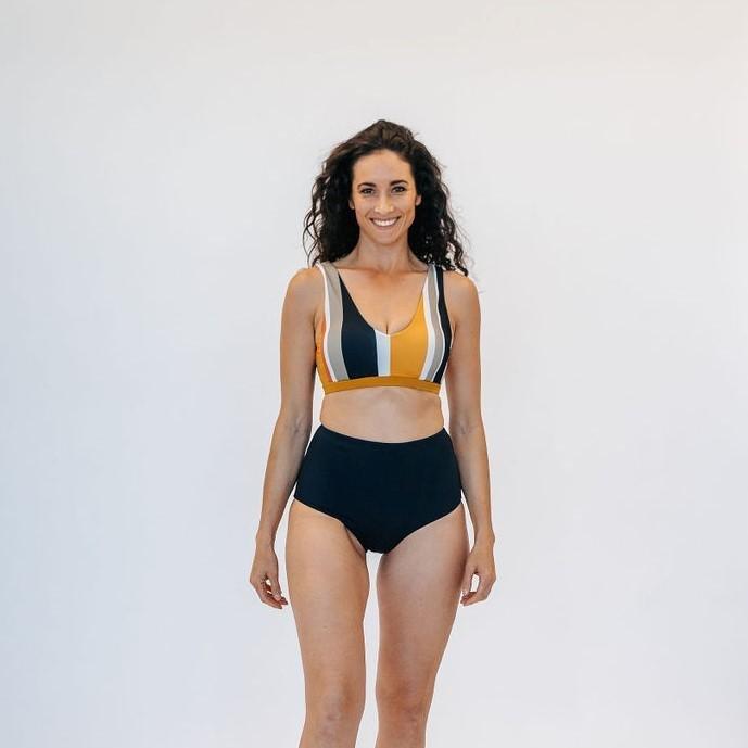 Havasu Bikini Top - Honey Stripe - Senita Athletics