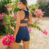 High Waisted Rio Shorts (3.75 in. inseam) - Classic Navy - Senita Athletics