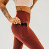 High Waisted Vinyasa 7/8 Capris - Bronze - Senita Athletics