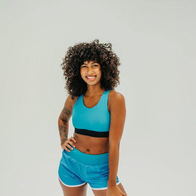 Hustle Sports Bra - Ocean Blue - Senita Athletics