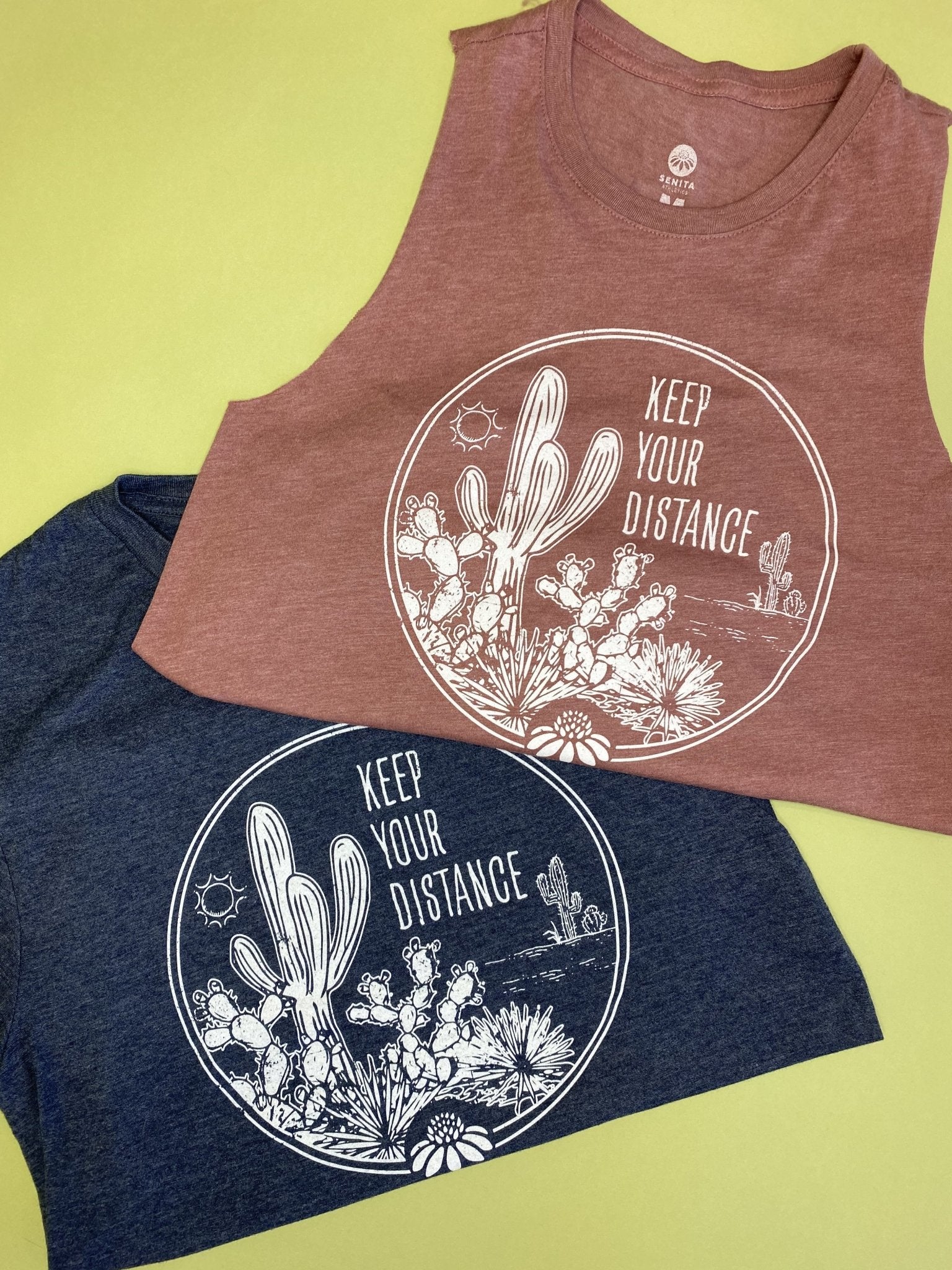 Keep Your Distance Cropped Tank - Mauvelous - Senita Athletics