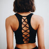 Laced Up Crop Top - Black - Senita Athletics