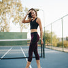 Laced Up Crop Top - Black - Senita Athletics