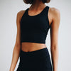 Laced Up Crop Top - Black - Senita Athletics