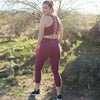 Laced Up Crop Top - Merlot - Senita Athletics