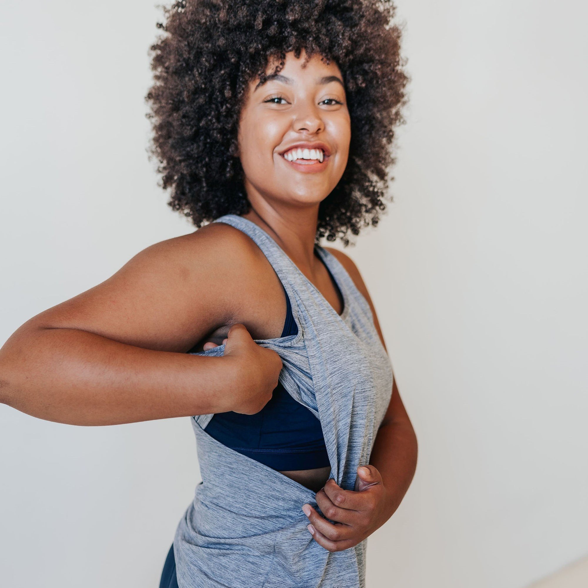 Let It Flow Nursing Tank - Gray - Senita Athletics