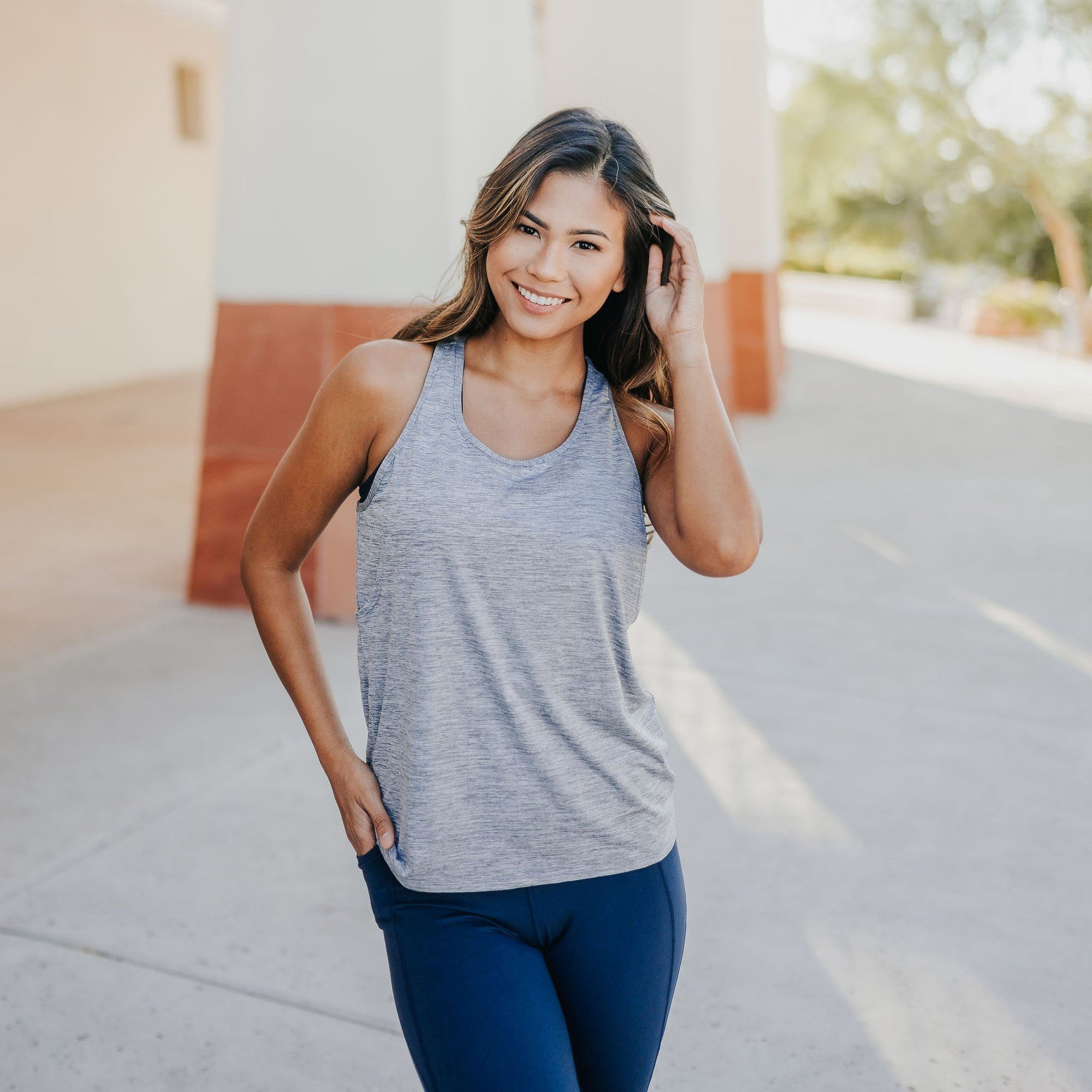 Let It Flow Nursing Tank - Gray - Senita Athletics