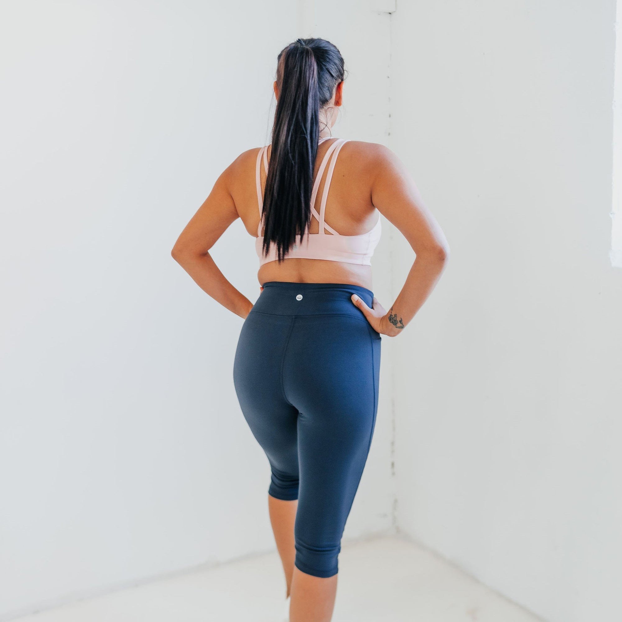 Lotus Skin Crops - Navy - Senita Athletics