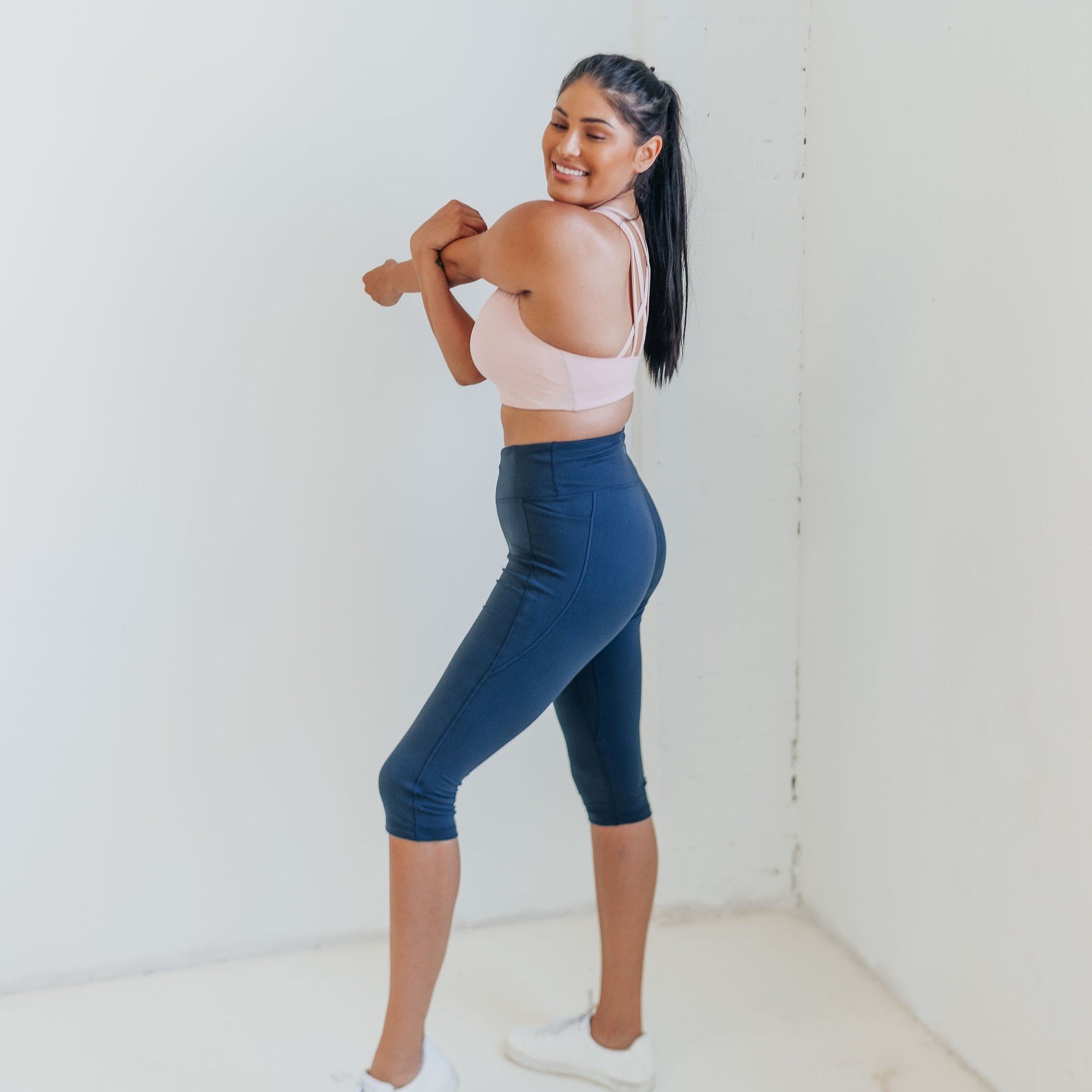 Lotus Skin Crops - Navy - Senita Athletics
