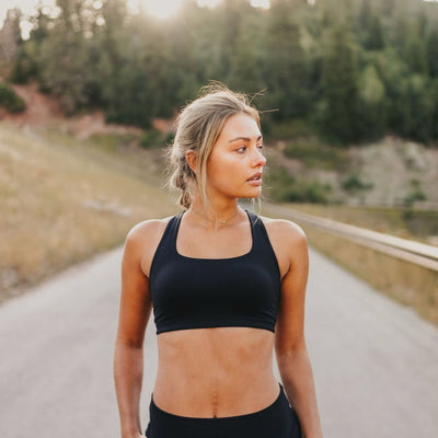 Lotus Sports Bra - Black - Senita Athletics