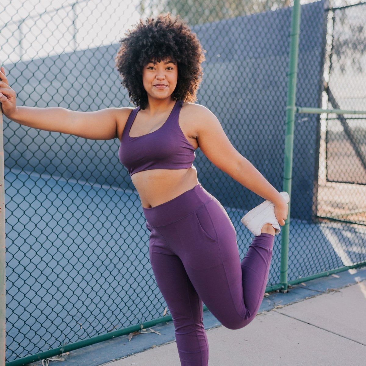 Lotus Sports Bra - Eggplant - Senita Athletics