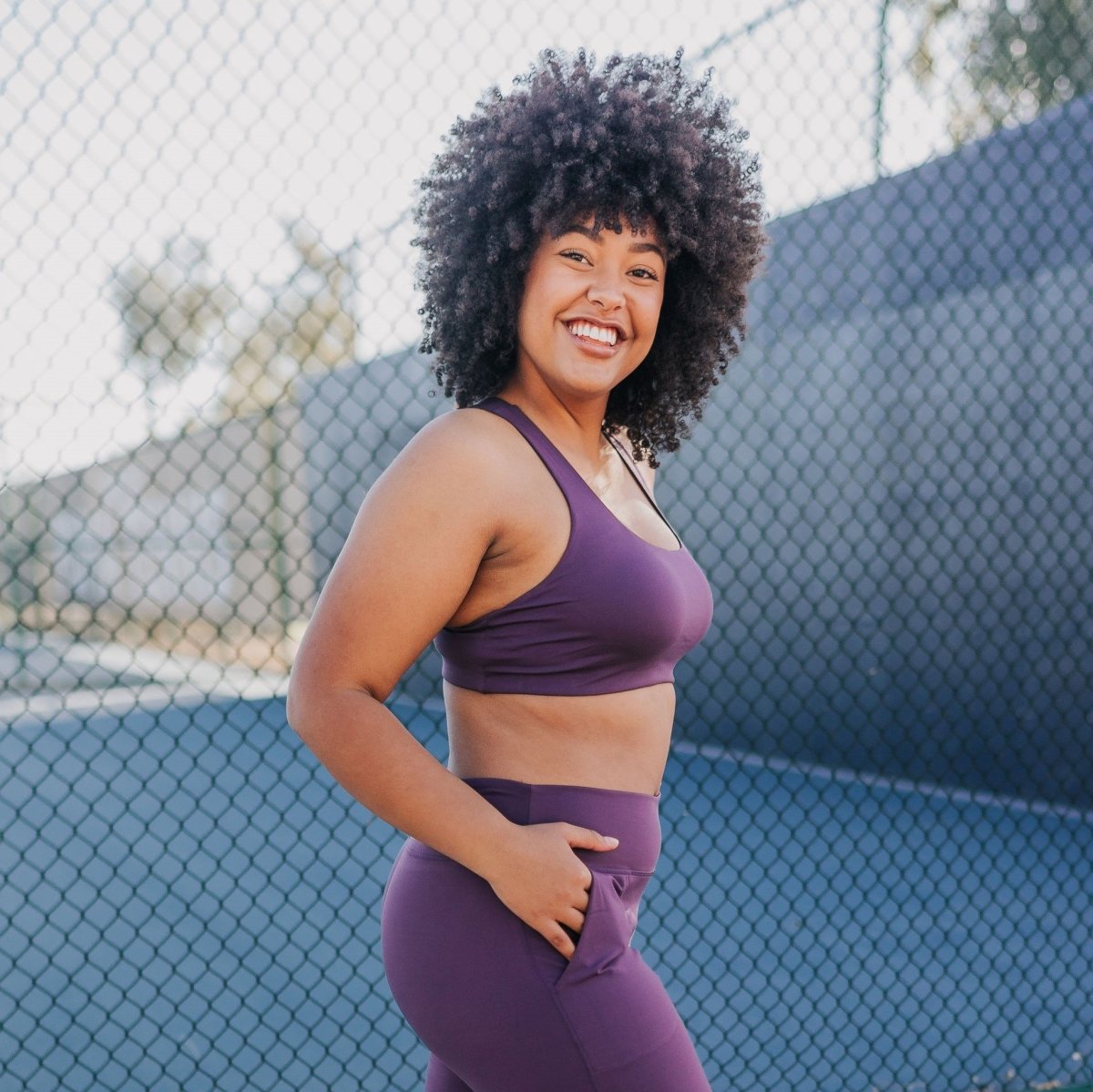 Lotus Sports Bra - Eggplant - Senita Athletics