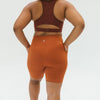 Lux High Waisted Rio Shorts (7 in. inseam) - Copper - Senita Athletics