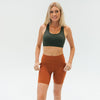 Lux High Waisted Rio Shorts (7 in. inseam) - Copper - Senita Athletics