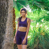 Lux High Waisted Rio Shorts (7 in. inseam) - Eggplant - Senita Athletics