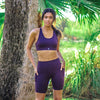 Lux High Waisted Rio Shorts (7 in. inseam) - Eggplant - Senita Athletics