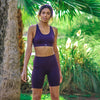 Lux High Waisted Rio Shorts (7 in. inseam) - Eggplant - Senita Athletics