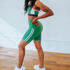 Lux High Waisted Rio Shorts (7 in. inseam) - Emerald - Senita Athletics