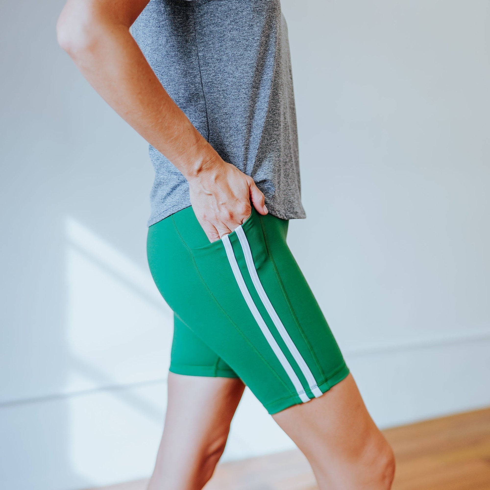 Lux High Waisted Rio Shorts (7 in. inseam) - Emerald - Senita Athletics