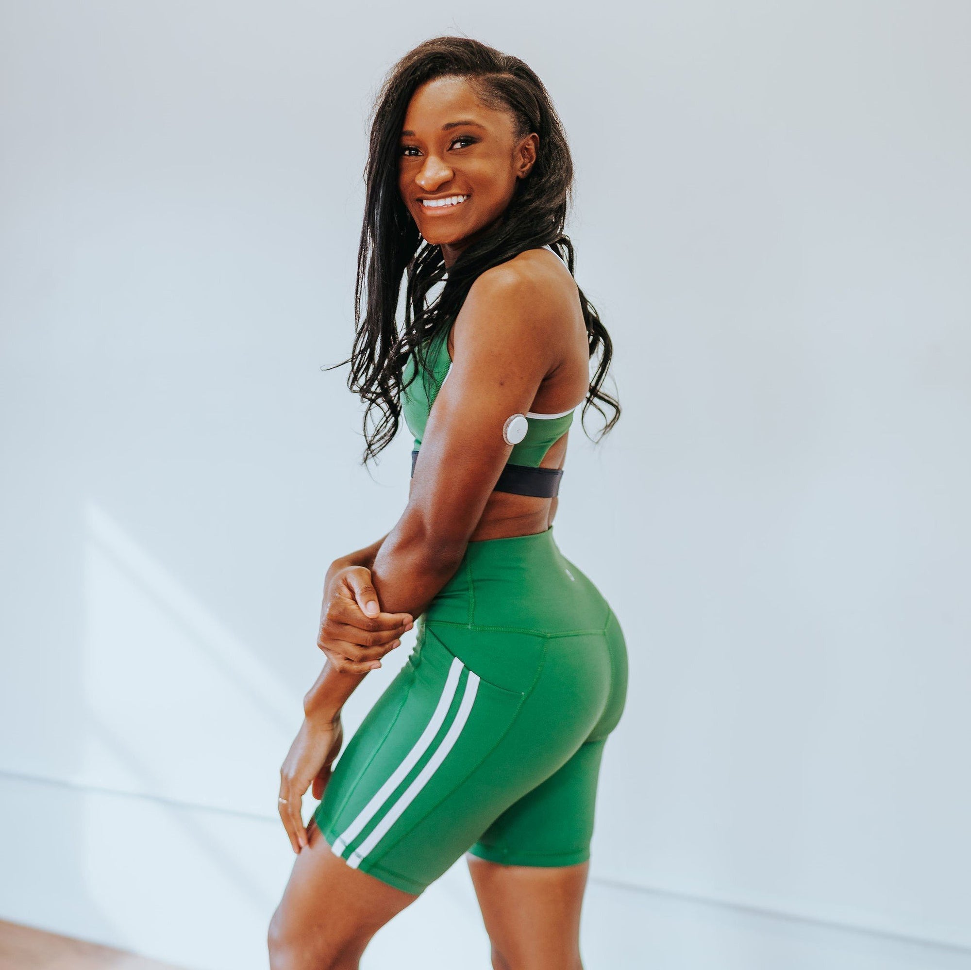 Lux High Waisted Rio Shorts (7 in. inseam) - Emerald - Senita Athletics