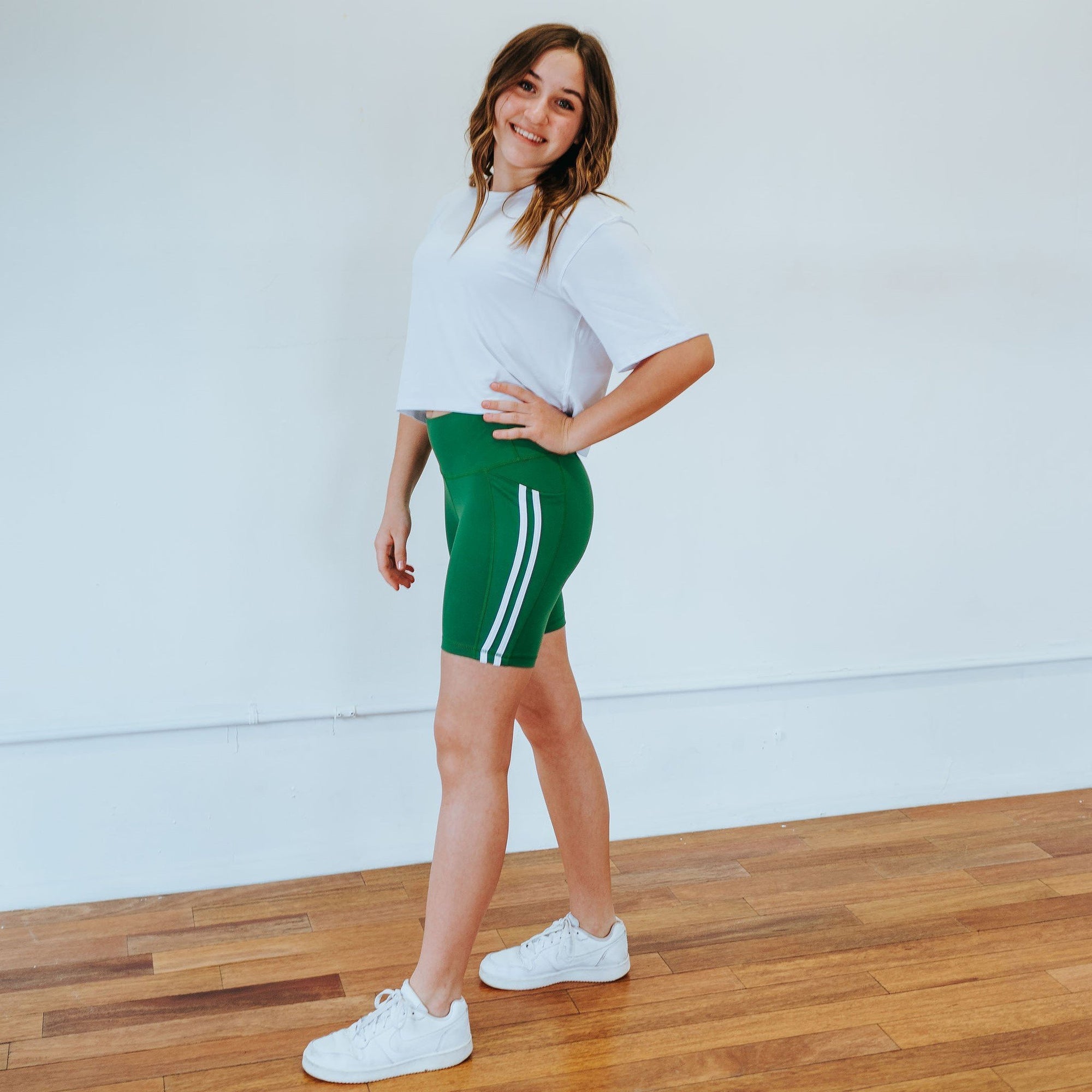 Lux High Waisted Rio Shorts (7 in. inseam) - Emerald - Senita Athletics