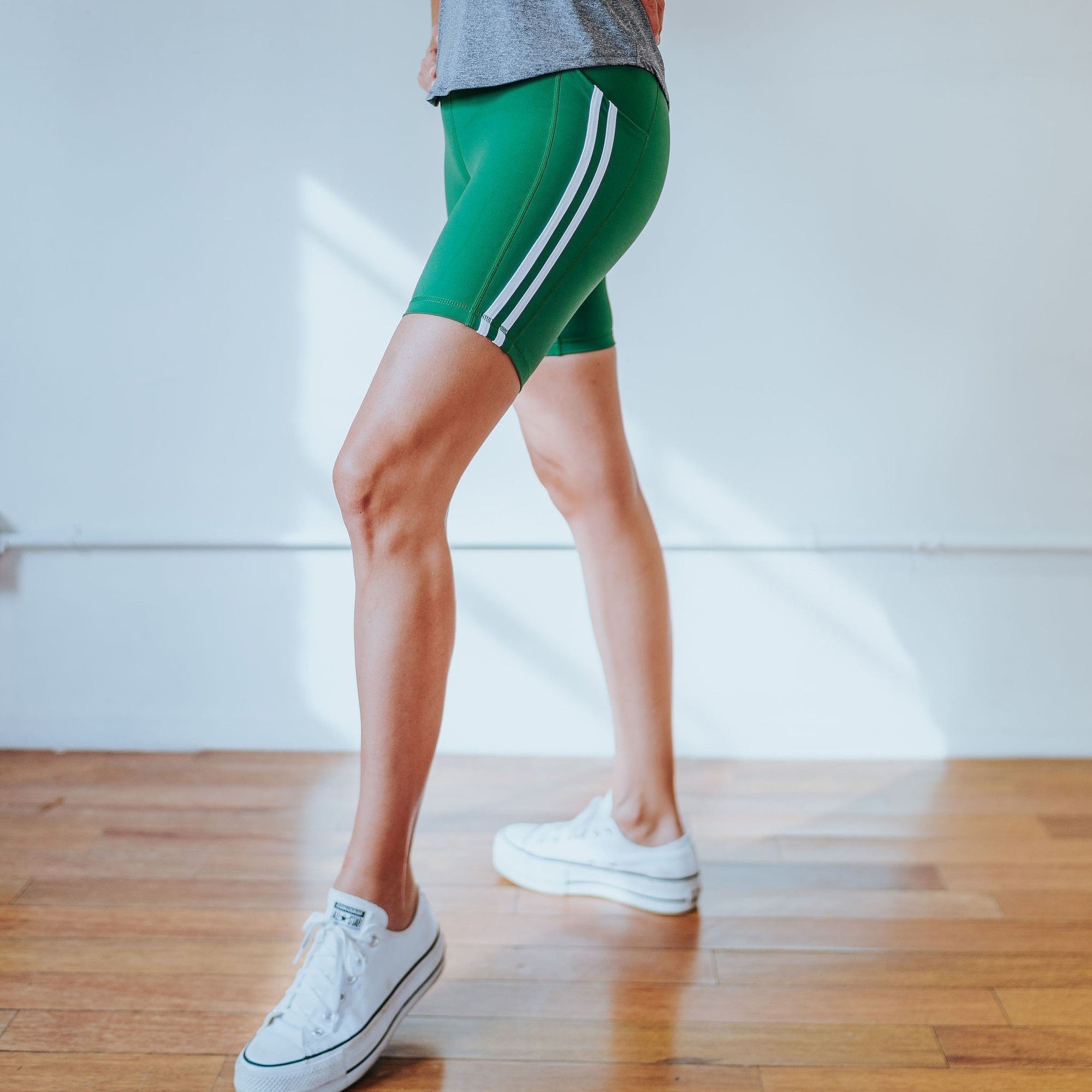Lux High Waisted Rio Shorts (7 in. inseam) - Emerald - Senita Athletics