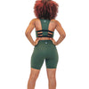 Lux High Waisted Rio Shorts (7 in. inseam) - Evergreen - Senita Athletics