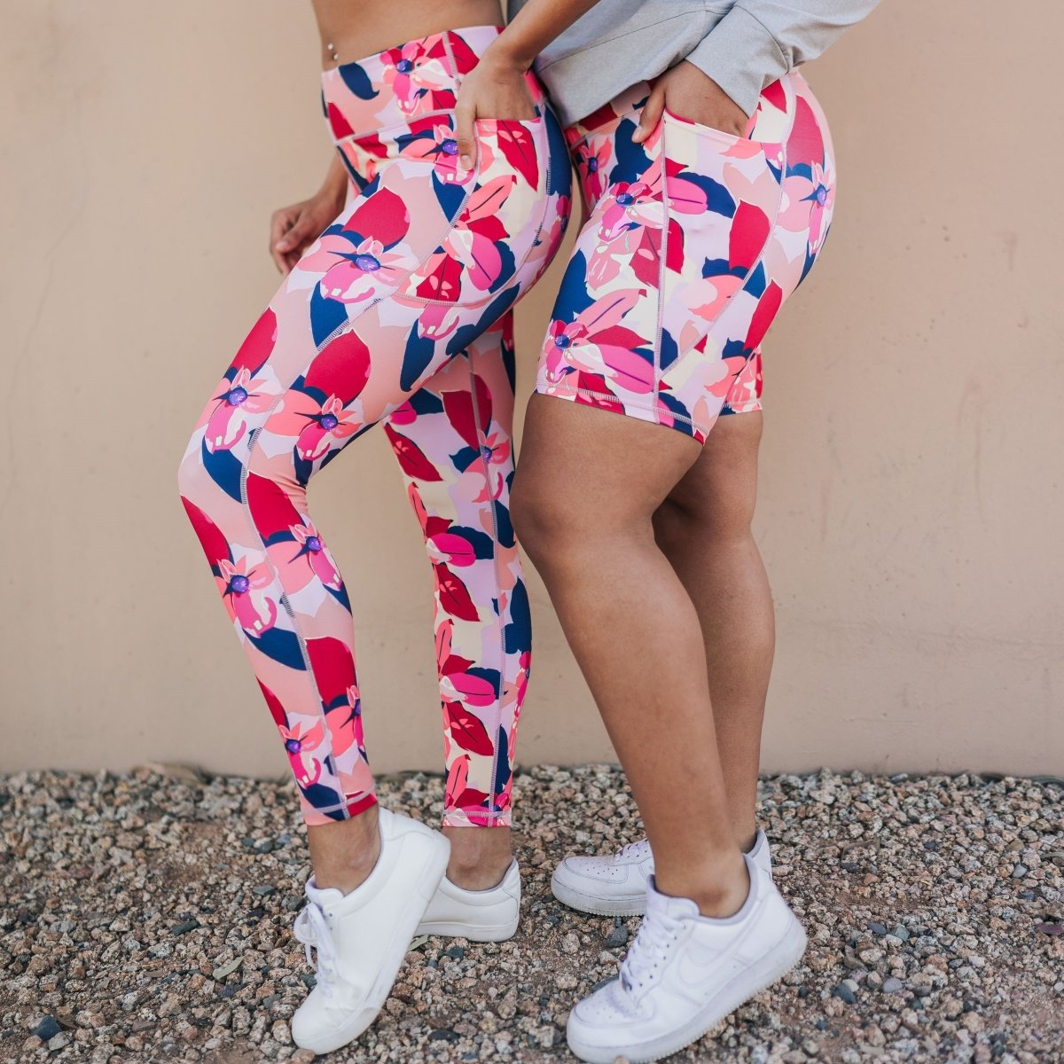 Lux High Waisted Rio Shorts (7 in. inseam) - Petals - Senita Athletics