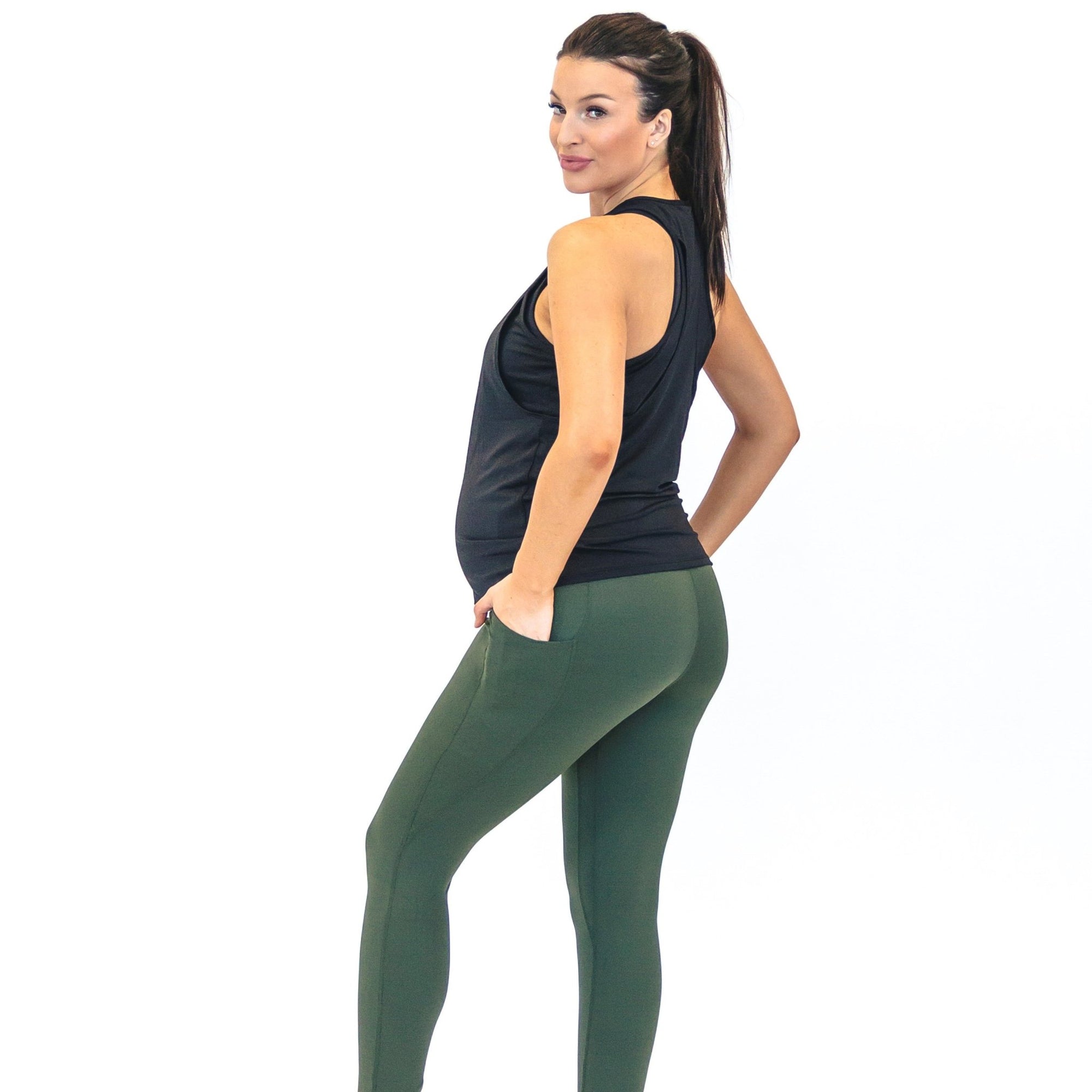 Lux Maternity Pants - Evergreen - Senita Athletics