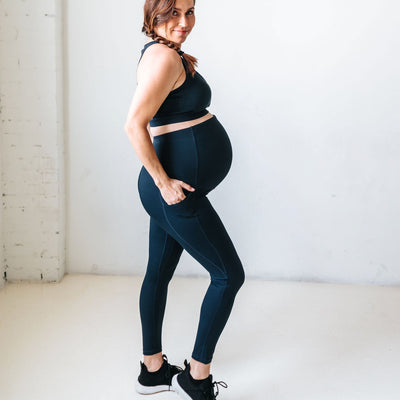 Lux Maternity Pants - Navy - Senita Athletics