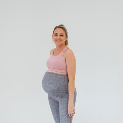 Mamacita Maternity Capris - Heathered Gray - Senita Athletics