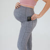 Mamacita Maternity Capris - Heathered Gray - Senita Athletics