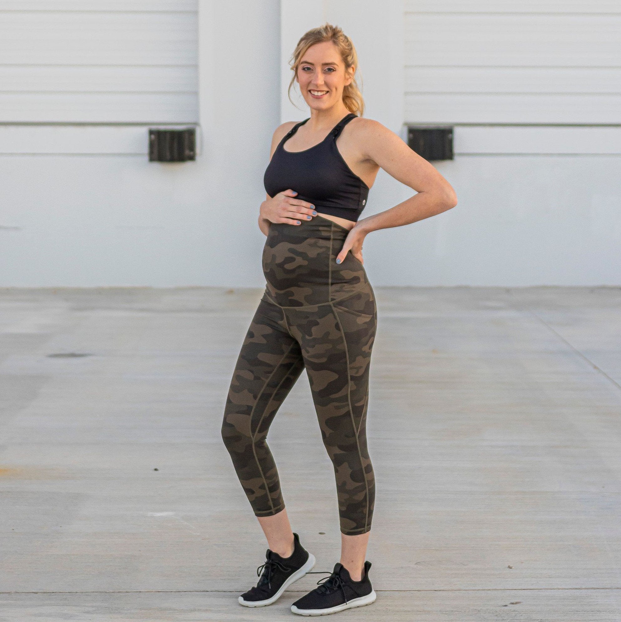 Maternity Skin Capris - Camo - Senita Athletics