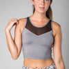 Mesh Crop Top - Gray - Senita Athletics