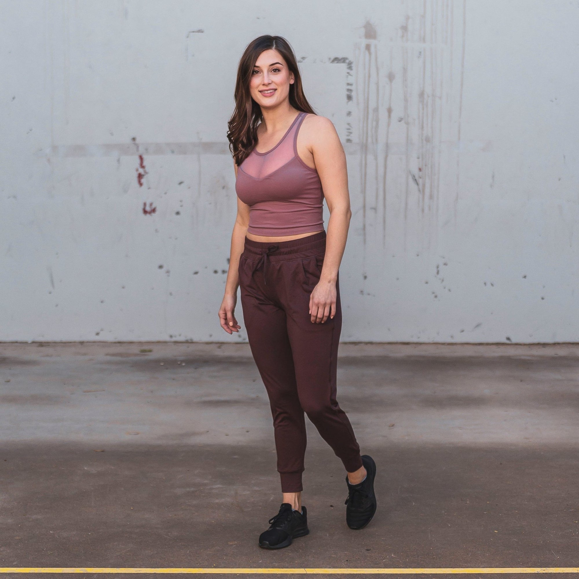 Mesh Crop Top - Mauvelous - Senita Athletics