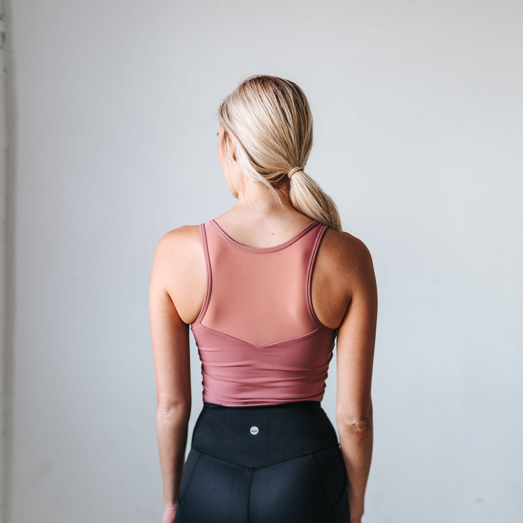 Mesh Crop Top - Mauvelous - Senita Athletics