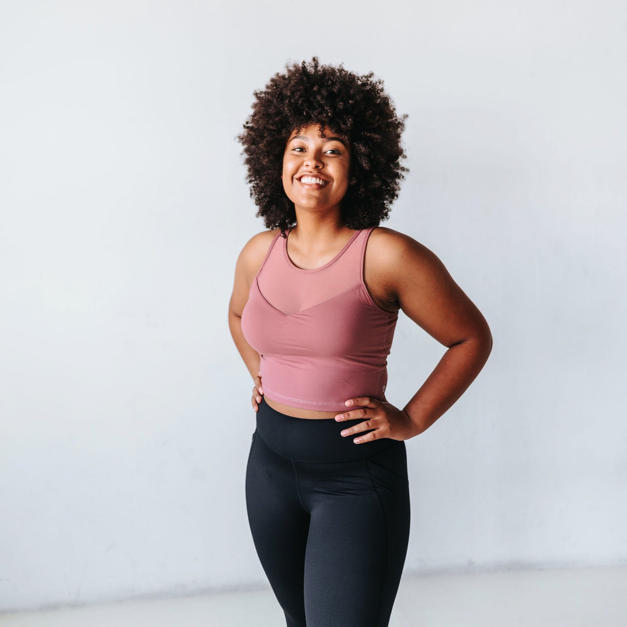 Mesh Crop Top - Mauvelous - Senita Athletics