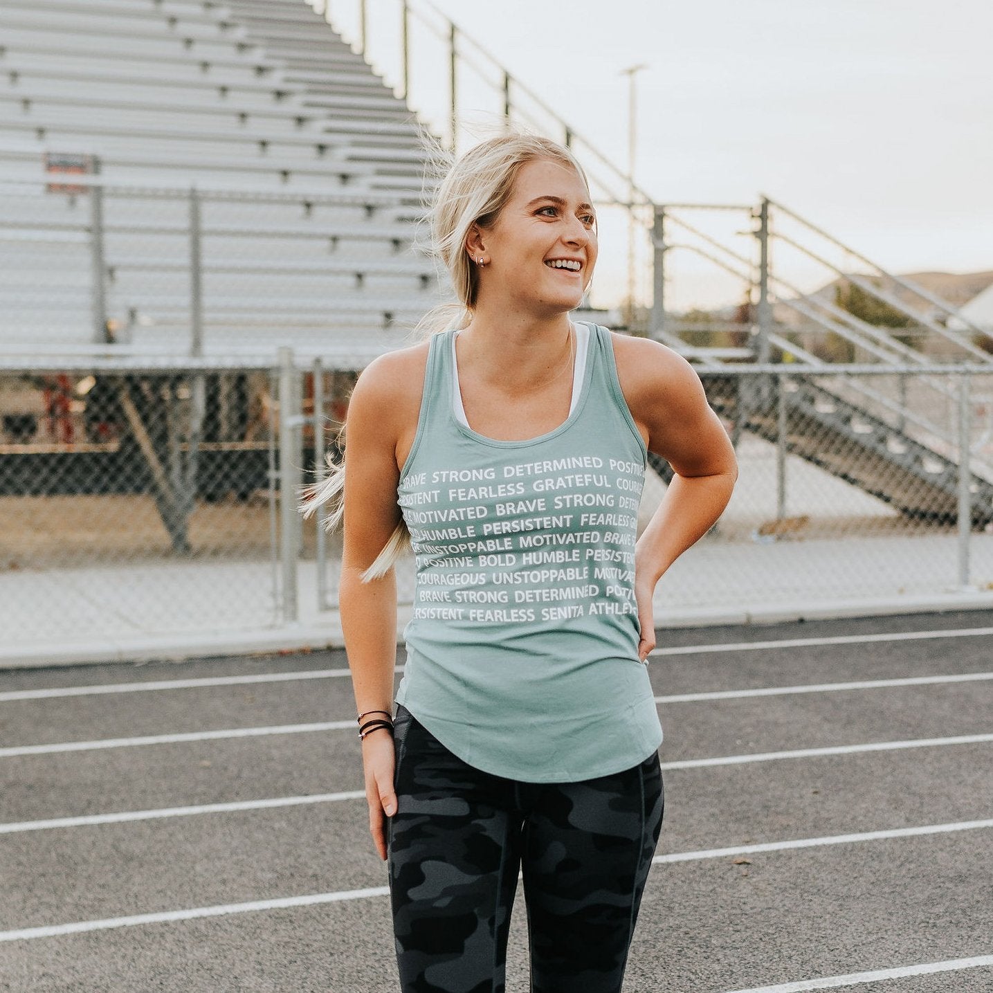 Motivate Tank - Blue - Senita Athletics