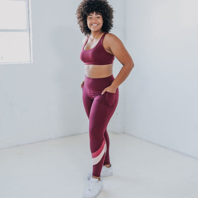 New Wave Leggings - Mulberry - Senita Athletics