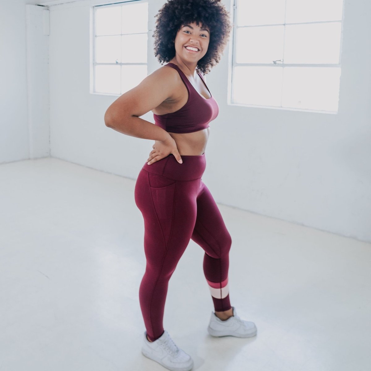 New Wave Leggings - Mulberry - Senita Athletics