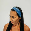 No-Slip Headband - Classic Blue Brushstroke - Senita Athletics